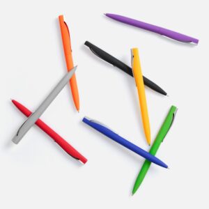 Ручка шариковая Pin Soft Touch, оранжевая — изображение 4