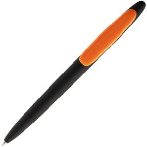 Ручка шариковая Prodir DS5 TRR-P Soft Touch, черная с оранжевым — изображение 4
