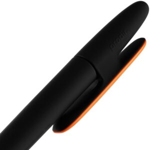 Ручка шариковая Prodir DS5 TRR-P Soft Touch, черная с оранжевым — изображение 6