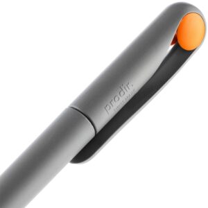 Ручка шариковая Prodir DS1 TMM Dot, серая с оранжевым — изображение 6