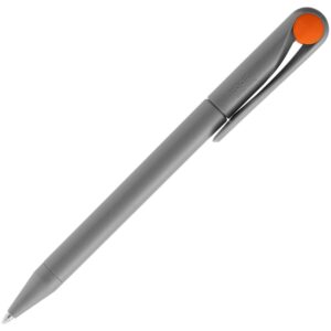Ручка шариковая Prodir DS1 TMM Dot, серая с оранжевым — изображение 3