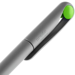 Ручка шариковая Prodir DS1 TMM Dot, серая с ярко-зеленым — изображение 6