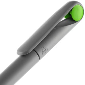 Ручка шариковая Prodir DS1 TMM Dot, серая с ярко-зеленым — изображение 5