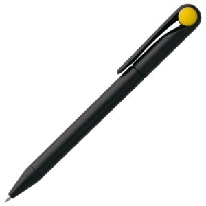 Ручка шариковая Prodir DS1 TMM Dot, черная с желтым — изображение 2