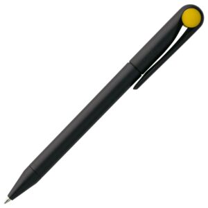 Ручка шариковая Prodir DS1 TMM Dot, черная с желтым — изображение 3