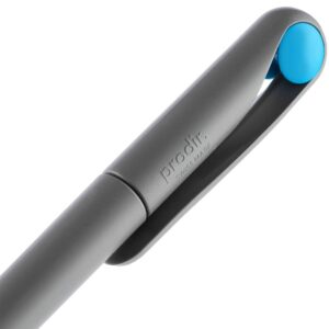 Ручка шариковая Prodir DS1 TMM Dot, серая с голубым — изображение 6