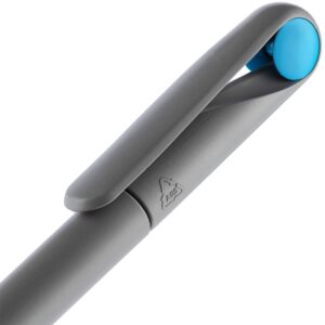 Ручка шариковая Prodir DS1 TMM Dot, серая с голубым — изображение 5