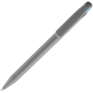 Ручка шариковая Prodir DS1 TMM Dot, серая с голубым — изображение 4