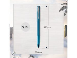 Ручка-роллер Parker Vector XL Teal CT, цвет чернил black, стержень: F, в подарочной упаковке. — изображение 17