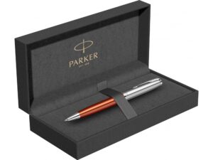 Шариковая ручка Parker Sonnet Essentials Orange SB Steel CT, цвет чернил black, перо: M, в подарочной упаковке. — изображение 6