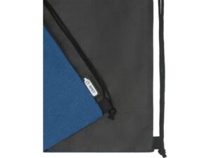 Рюкзак со шнурком Ross из переработанного ПЭТ, heather navy — изображение 4