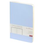 Ежедневник А5 недатированный Megapolis Velvet Flex, зефирный голубой