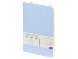 Ежедневник А5 недатированный Megapolis Velvet Flex, зефирный голубой