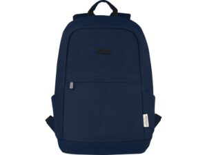 Рюкзак для ноутбука 15,6 дюймов с защитой от кражи Joey объемом 18 л из брезента, переработанного по стандарту GRS, темно-синий — изображение 2