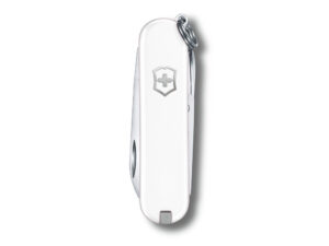 Нож-брелок VICTORINOX Classic SD Colors Falling Snow, 58 мм, 7 функций, белый — изображение 2