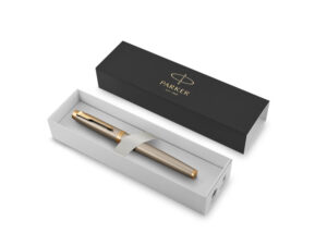 Перьевая ручка Parker IM Metal Brushed Metal GT, перо: F, цвет чернил: blue — изображение 5