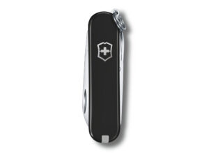 Нож-брелок VICTORINOX Classic SD Colors Dark Illusion, 58 мм, 7 функций, чёрный — изображение 2