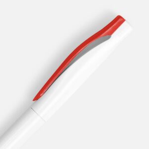 Ручка шариковая Pin, белая с красным — изображение 3