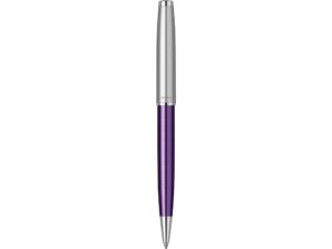 Шариковая ручка Parker Sonnet Essentials Violet SB Steel CT, цвет чернил black, перо: M, в подарочной упаковке. — изображение 3