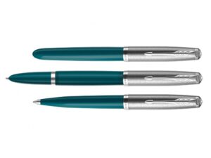 Перьевая ручка Parker 51 CORE TEAL BLUE CT, перо: F, цвет чернил: black, в подарочной упаковке. — изображение 7