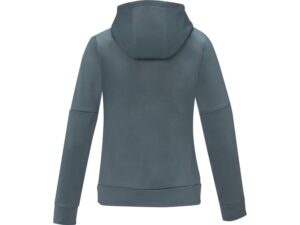 Женский свитер анорак Sayan на молнии на половину длины с капюшоном, steel grey — изображение 3