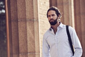 Рубашка мужская в клетку Tribeca, черная — изображение 3