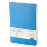 Ежедневник А5 недатированный Megapolis Velvet Flex, небесно-голубой