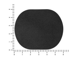 ПАТЧ ОВАЛ nubuk (чёрный) 6,0 х 5,0 см — изображение 2
