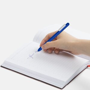 Ручка шариковая Swiper Soft Touch, синяя с белым — изображение 4