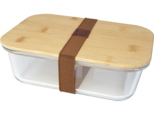 Roby Стеклянный контейнер для завтрака с бамбуковой крышкой - Natural / прозрачный