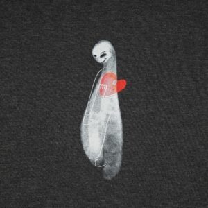 Футболка приталенная Ghost of Love, черный меланж — изображение 4