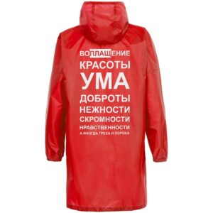 Дождевик «Воплащение всего», красный — изображение 6