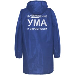 Дождевик «Воплащение ума», ярко-синий — изображение 4