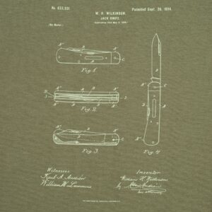 Футболка приталенная Old Patents. Knife, меланж хаки — изображение 3