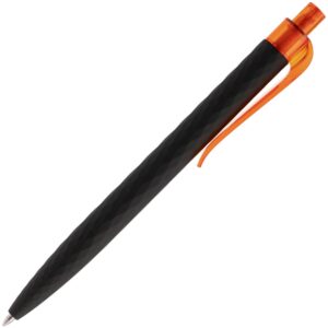 Ручка шариковая Prodir QS01 PRT-T Soft Touch, черная с оранжевым — изображение 2