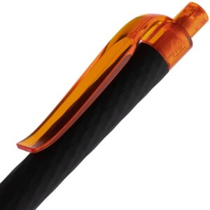 Ручка шариковая Prodir QS01 PRT-T Soft Touch, черная с оранжевым — изображение 5