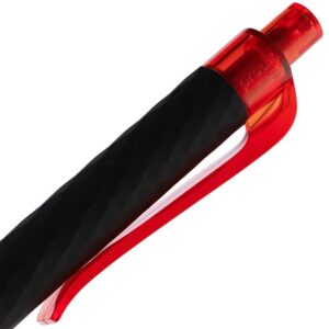 Ручка шариковая Prodir QS01 PRT-T Soft Touch, черная с красным — изображение 6