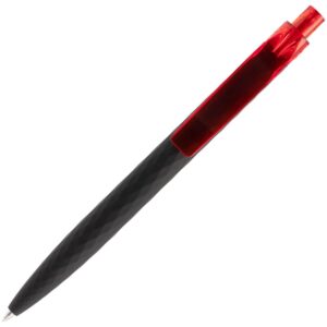 Ручка шариковая Prodir QS01 PRT-T Soft Touch, черная с красным — изображение 4