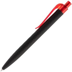 Ручка шариковая Prodir QS01 PRT-T Soft Touch, черная с красным — изображение 2