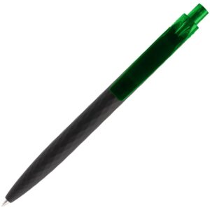 Ручка шариковая Prodir QS01 PRT-T Soft Touch, черная с зеленым — изображение 4