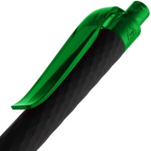 Ручка шариковая Prodir QS01 PRT-T Soft Touch, черная с зеленым — изображение 5