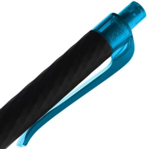 Ручка шариковая Prodir QS01 PRT-T Soft Touch, черная с голубым — изображение 6