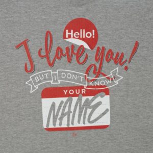 Футболка Hello! I Love You!, серый меланж — изображение 4