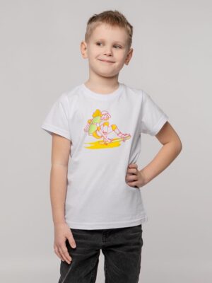 Футболка детская Skateboard, белая — изображение 2
