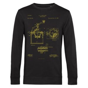 Свитшот Old Patents. Coffee Mill, черный — изображение 2