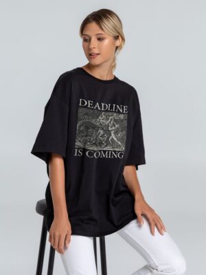 Футболка оверсайз Deadline, черная — изображение 2