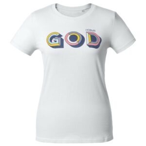 Футболка женская «Новый GOD», белая — изображение 2