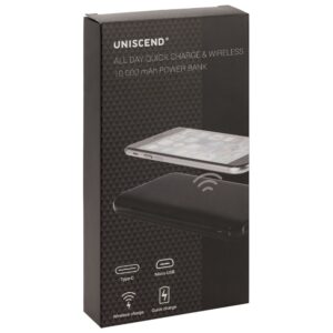 Аккумулятор Quick Charge Wireless 10000 мАч, черный — изображение 11