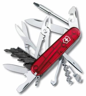 Офицерский нож CyberTool L, прозрачный красный — изображение 3