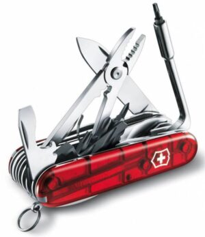 Офицерский нож CyberTool L, полупрозрачный красный — изображение 2